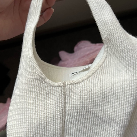 Reformation White Ribbed Tank Top - Picture 10 of 10